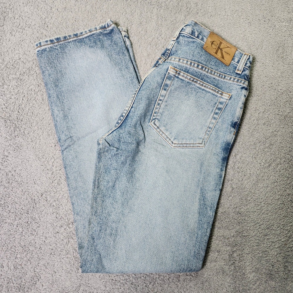Calvin Klein Jeans Jr Sz 5 Low Rider Straight Button Fly Sandblast OJZH138 VTG